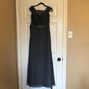 JJ’s House Bridesmaid Dress, Steel Grey, Size 10